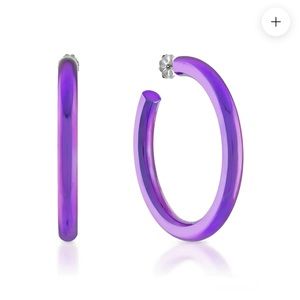 Stephanie Gottlieb 45 MM Purple Electric Hoops